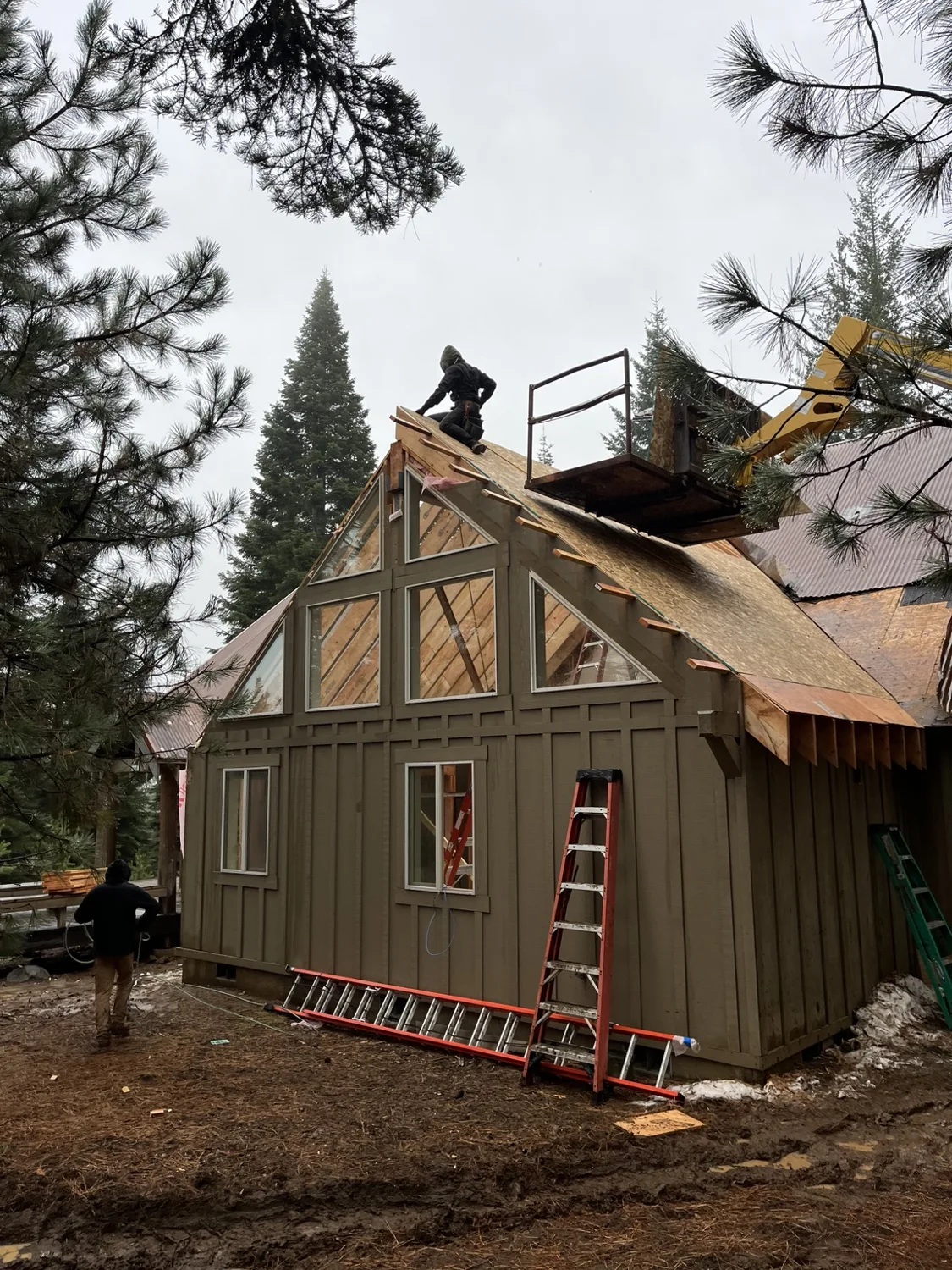 A-Frame Exterior Construction — SCC project